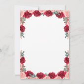 Red Pink Gold Tiara Paris Quinceañera Einladung (Rückseite)