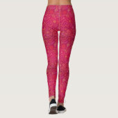 Red Pink Gold Valentine Hearts Running Joggen Leggings (Rückseite)