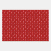 Red Pink Hand Drawn Hearts Bows Valentine’s Day Geschenkpapier Set (Vorderseite 3)