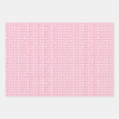 Red Pink Hand Drawn Hearts Bows Valentine’s Day Wr Geschenkpapier Set (Vorderseite)