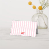 Red & Pink Hand Drawn Pizza Baby Shower Place Card Platzkarte (Rückseite)