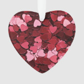 Red Pink Heart Confetti Pattern Valentine's Day Ornament (Vorderseite)