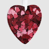 Red Pink Heart Confetti Pattern Valentine's Day Ornament (Vorderseite)