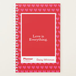 Red & Pink Hearts Block Quote | Fully Customizable Planer
