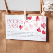 Red Pink Hearts Valentine Books for Baby Request Begleitkarte