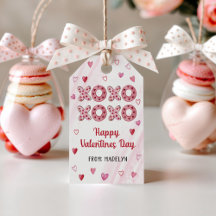 Red & Pink Hearts XOXO Valentines Geschenktasten