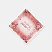 Red Pink Holiday Paper Napkin Serviette (Ecke)