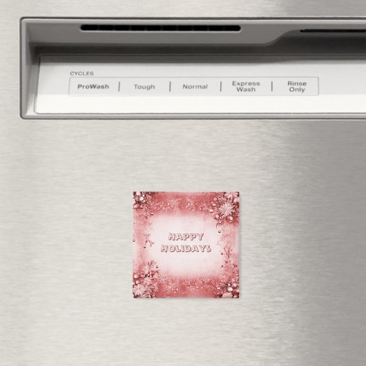 Red Pink Holiday Weihnachtsmagnet Magnet (In Situ (Geschirrspüler))