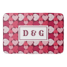 Red & Pink Jigsaw Puzzle Herzmuster Monogramm