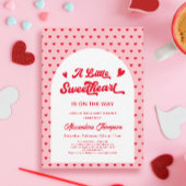 Red Pink Little Sweetheart Valentines Baby Dusche Einladung