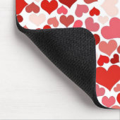 Red Pink Love Hearts Mosaic Mousepad (Ecke)