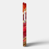 Red & Pink Marble Gold iPhone 13 Case (Rückseite / Links)
