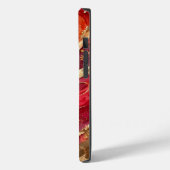 Red & Pink Marble Gold iPhone 14 Case (Rückseite / Links)