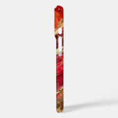 Red & Pink Marble Gold iPhone 16 Case (Rückseite / Links)