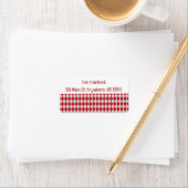 Red Pink & Mint Weihnachtsadresse der Raute Adressaufkleber (Insitu)