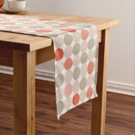 Red Pink Mocha Geometric Table Runner Großer Tischläufer