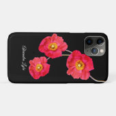 Red Pink Modern Poppies Poppy Blume Case-Mate iPhone Hülle (Rückseite (Horizontal))