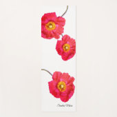 Red Pink Modern Poppies Poppy Blume Yogamatte (Vorderseite)