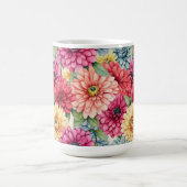 RED PINK ORANGE ZINNIA BLOOMS KAFFEETASSE (Mittel)