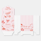 Red & Pink Pizza Baby Shower Thank you Favor Box Geschenkschachtel (Ungefaltet)