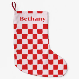 Red Pink Retro Groovy  Kleiner Weihnachtsstrumpf