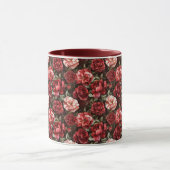 Red Pink Rose Flowers Tasse (Zentrum)