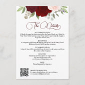 Red & Pink Roses Downloadable QR Wedding Details Einladung (Vorderseite)