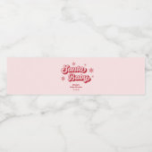 Red Pink Santa Baby Weihnachtsdusche Wasserflaschenetikett (Einzelnes Label)