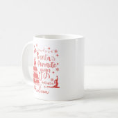 Red Pink Santa's Lieblings-Yoga-Instruktor Kaffeetasse (Vorderseite Links)