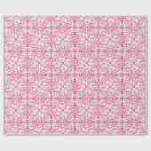 Red Pink Sheashells Coral Modern Bold Luxus Geschenkpapier (Flach)
