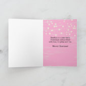 Red Pink Snowflakes Kitty Cat Weihnachten Karte (Innenseite)