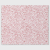 Red Pink White Hearts Love Geschenkpapier (Flach)