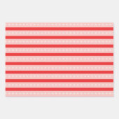 Red Pink White Holly Berries Mistletoe Weihnachten Geschenkpapier Set (Vorderseite 2)