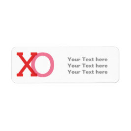 Red Pink XO Valentine Liebe Hochzeitsplatten