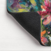 RED PINK YELLOW GREEN ABSTRACT WATERCOLOR FLOWERS MOUSEPAD (Ecke)