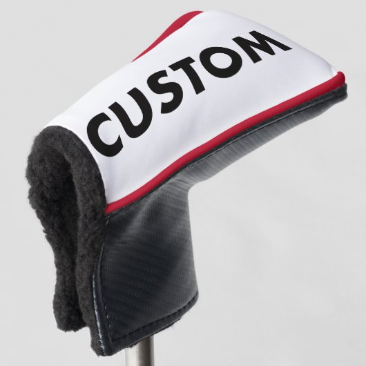 RED Piping Custom Golf Putter Headcover Blank (3/4 Vorderseite)