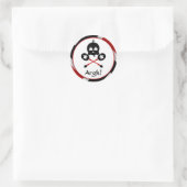 Red Pirate Baby Skull & Cross Rails Sm Aufkleber (Tasche)