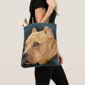 Red Pitbull Terrier Tasche (Von Nahem)