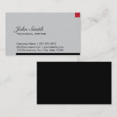 Red Pixel Technical Writer Business Card Visitenkarte (Vorne/Hinten)