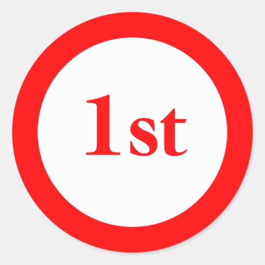 Red Place Runder Aufkleber (Vorderseite)