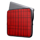 Red pläd christmas pattern laptopschutzhülle (Vorderseite Links)
