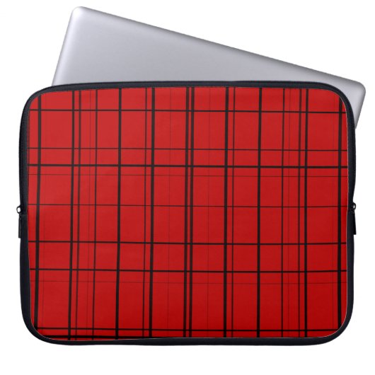 Red pläd christmas pattern laptopschutzhülle (Vorderseite)