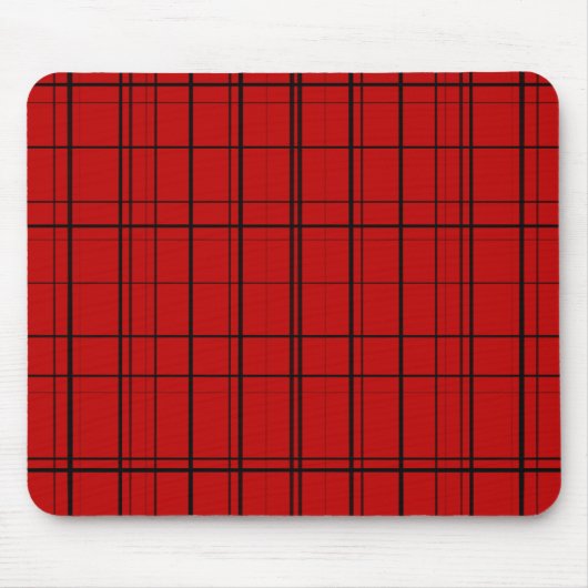 Red pläd christmas pattern mousepad (Vorne)
