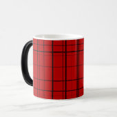 Red pläd christmas pattern verwandlungstasse (Vorderseite Links)