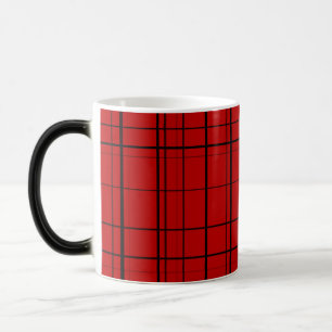 Red pläd christmas pattern verwandlungstasse