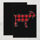 Red Pläd Goat Santa Christmas Save The Date (Vorne/Hinten)