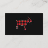 Red Pläd Goat Santa Christmas Visitenkarte (Vorderseite)