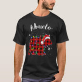 Red Plaid Abuelo Bear Matching Family Christmas Pa T-Shirt (Vorderseite)