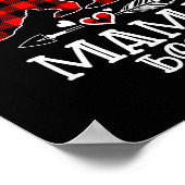 Red Plaid Buffalo Mama Bear Christmas Pajamas Fami Poster (Ecke)