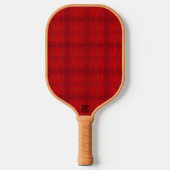 "Red Plaid" (carbon fiber) Pickleball Paddle (Vorderseite)
